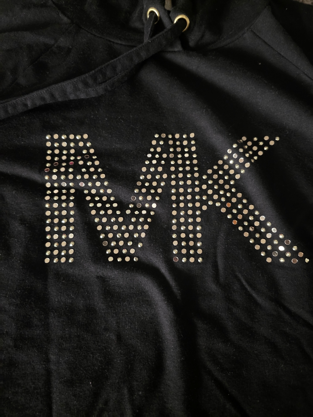Michael Kors Black Studded Logo Hoodie Sweater - Picture 2 of 4